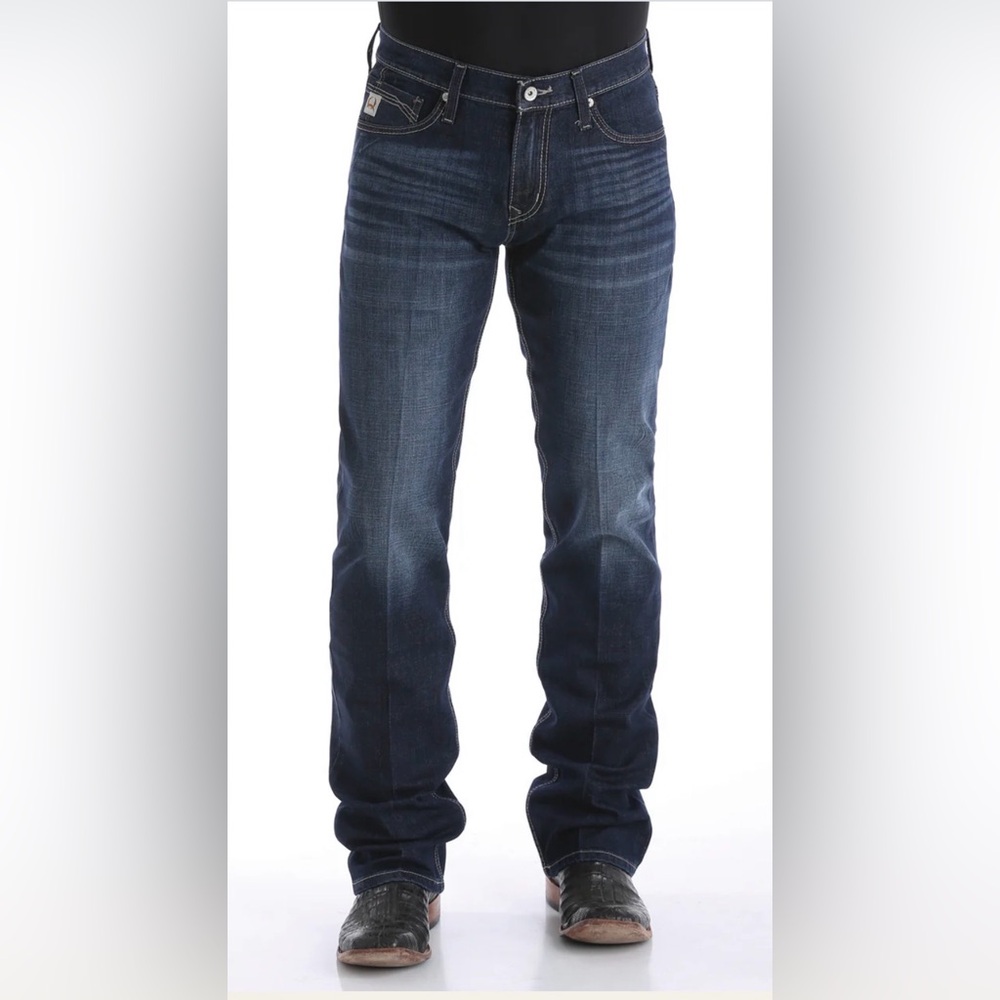 New with Tags Cinch Men's Ian Boot Cut Slim Dark Wash Jeans 38 x 32